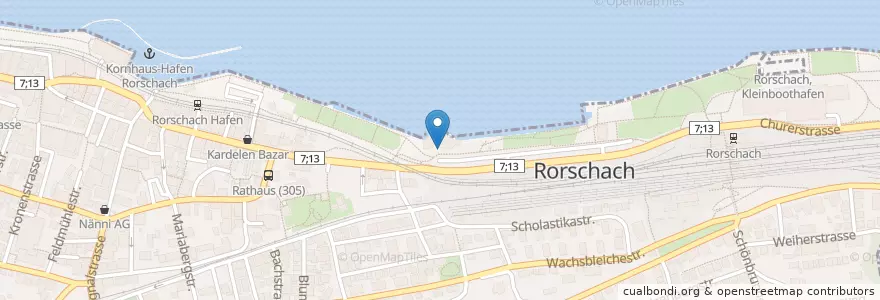 Mapa de ubicacion de Seerestaurant Rorschach en Suíça, Sankt Gallen, Wahlkreis Rorschach, Rorschach.