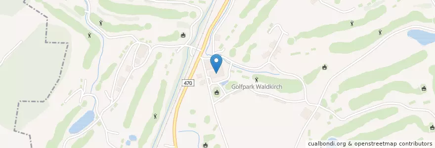 Mapa de ubicacion de Restaurant Golf 36 en スイス, ザンクト・ガレン州, Wahlkreis St. Gallen, Waldkirch.