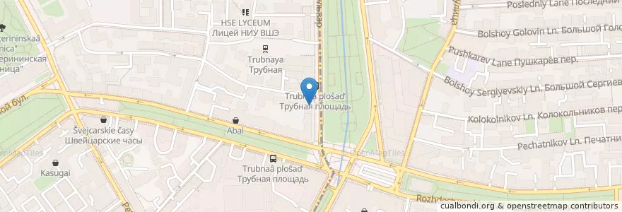Mapa de ubicacion de Ригла en Russia, Central Federal District, Moscow, Central Administrative Okrug, Meshchansky District, Tverskoy District.