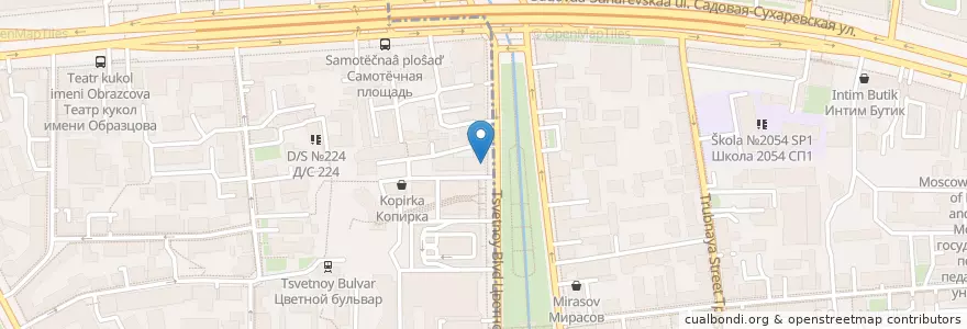Mapa de ubicacion de Москва 127051 en Россия, Центральный Федеральный Округ, Москва, Центральный Административный Округ, Мещанский Район.