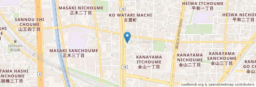 Mapa de ubicacion de おおやぶ動物病院 en 日本, 愛知県, 名古屋市, 中区.