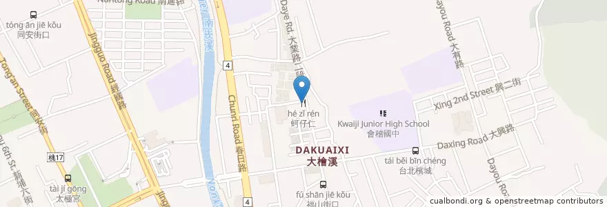 Mapa de ubicacion de 蚵仔仁 en Taiwan, 桃園市, 桃園區.