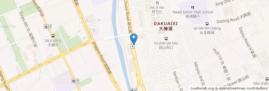 Mapa de ubicacion de 楊文彬耳鼻喉科診所 en Tayvan, 桃園市, 桃園區.