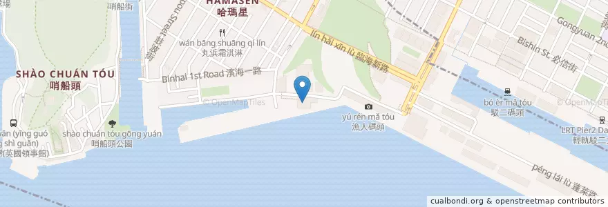 Mapa de ubicacion de 旅運中心 en Taiwan, Kaohsiung, 鼓山區.