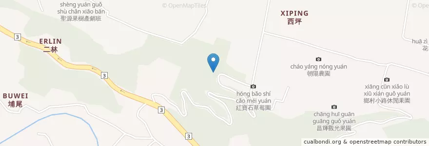Mapa de ubicacion de 樟山林園 en تايوان, مقاطعة تايوان, 苗栗縣, 卓蘭鎮.