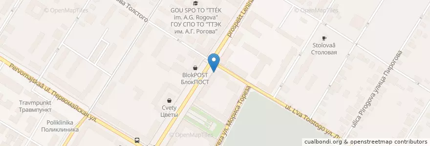 Mapa de ubicacion de Стейк хауз en Rússia, Distrito Federal Central, Тульская Область, Городской Округ Тула.
