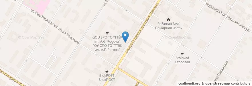 Mapa de ubicacion de Анастасия en Rússia, Distrito Federal Central, Тульская Область, Городской Округ Тула.