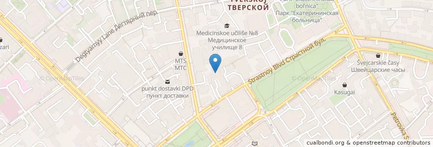 Mapa de ubicacion de Счастье en Rusland, Centraal Federaal District, Moskou, Центральный Административный Округ, Тверской Район.