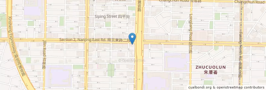 Mapa de ubicacion de 伯朗咖啡館 en Taiwan, Nuova Taipei, Taipei, Distretto Di Zhongshan.