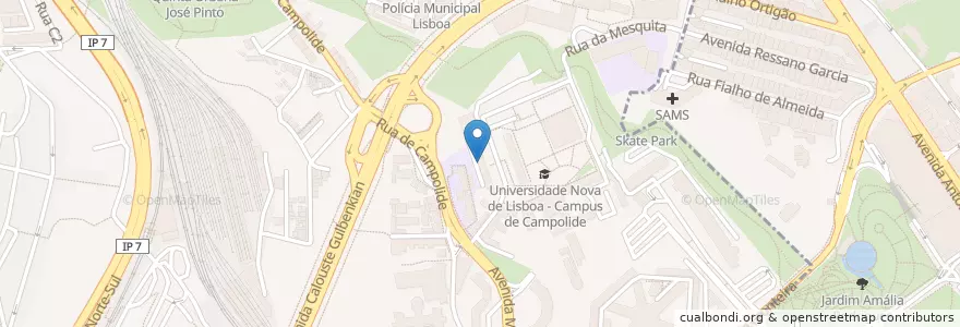 Mapa de ubicacion de Canteen en Portekiz, Área Metropolitana De Lisboa, Lisboa, Grande Lisboa, Lizbon, Campolide.