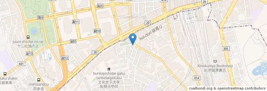 Mapa de ubicacion de Velco en Japan, Tokio, 新宿区, 渋谷区.