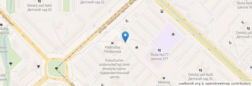 Mapa de ubicacion de Светофор en Russie, District Fédéral Du Nord-Ouest, Oblast De Léningrad, Saint-Pétersbourg, Кировский Район.