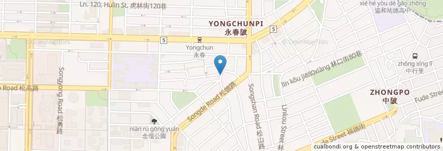 Mapa de ubicacion de 小陳牛肉麵 en تایوان, 新北市, تایپه, 信義區.