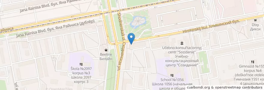 Mapa de ubicacion de ВТБ en Rusya Federasyonu, Центральный Федеральный Округ, Москва, Северо-Западный Административный Округ.