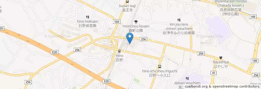 Mapa de ubicacion de 仁後歯科 en ژاپن, 東京都, 日野市.