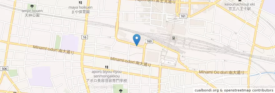 Mapa de ubicacion de B-RIVER en 日本, 東京都, 八王子市.