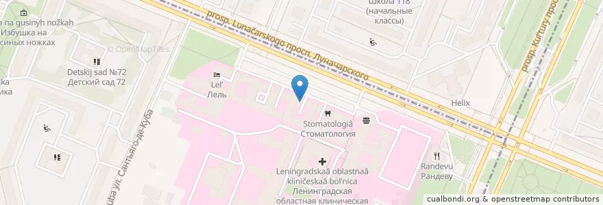 Mapa de ubicacion de Донорский пункт en Russland, Föderationskreis Nordwest, Oblast Leningrad, Sankt Petersburg, Wyborger Rajon, Округ Сосновское.