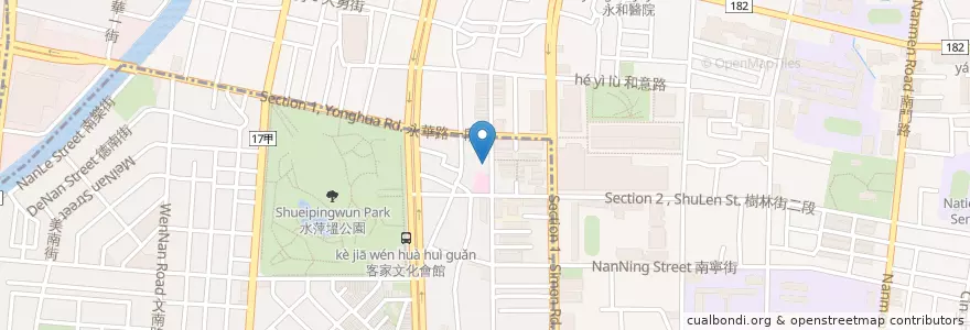 Mapa de ubicacion de 亞伯菲簡餐 en Taiwan, 臺南市, 中西區.