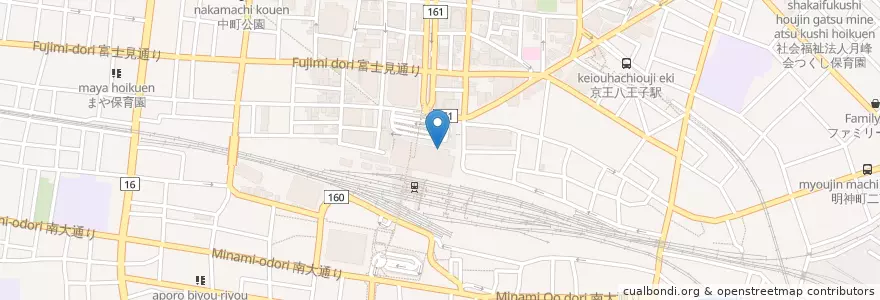 Mapa de ubicacion de りそなクイックロビー en Japan, 東京都, 八王子市.