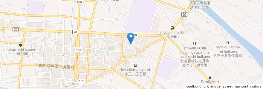 Mapa de ubicacion de タイムズ en Japonya, 東京都, 八王子市.