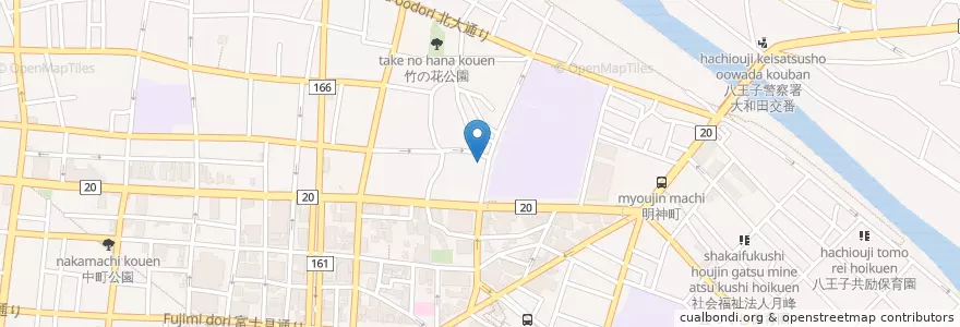 Mapa de ubicacion de トーワパーキング en Japonya, 東京都, 八王子市.