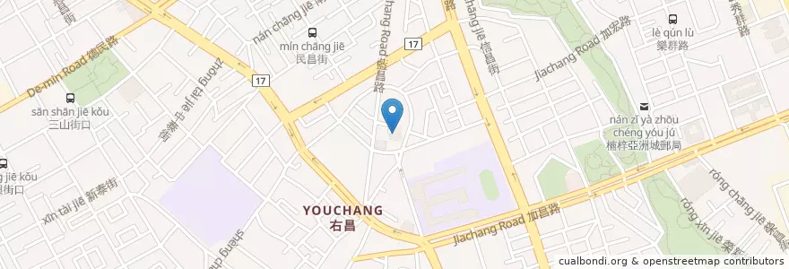 Mapa de ubicacion de 高雄市立圖書館右昌分館 en Taïwan, Kaohsiung, 楠梓區.