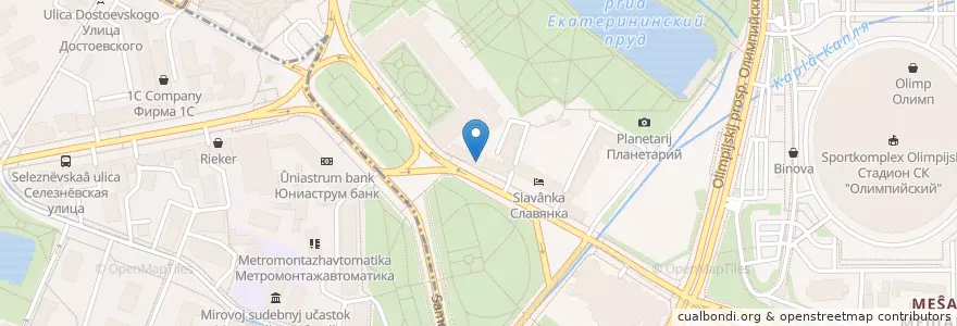 Mapa de ubicacion de Суворовъ en Rusland, Centraal Federaal District, Moskou, Центральный Административный Округ, Мещанский Район.