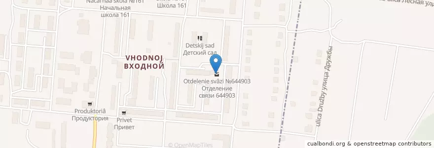 Mapa de ubicacion de Входной 644903 en Rusland, Federaal District Siberië, Омская Область, Омский Район, Лузинское Сельское Поселение.