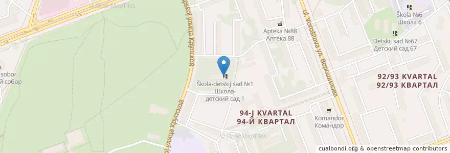 Mapa de ubicacion de Школа-детский сад №1 en Russia, Siberian Federal District, Irkutsk Oblast, Ангарский Городской Округ.