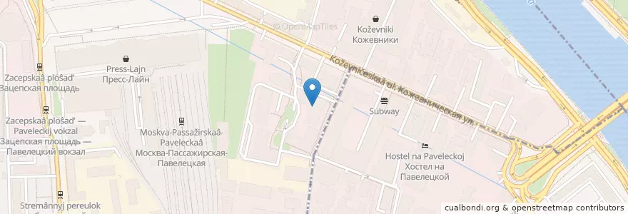 Mapa de ubicacion de Starbucks en Russia, Central Federal District, Moscow, Central Administrative Okrug, Danilovsky District, Zamoskvorechye District.