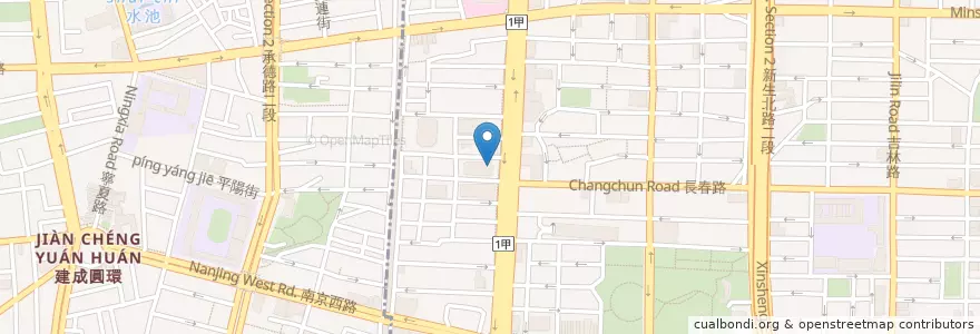 Mapa de ubicacion de 夏慕尼新香榭鐵板燒 en تایوان, 新北市, تایپه, 中山區.