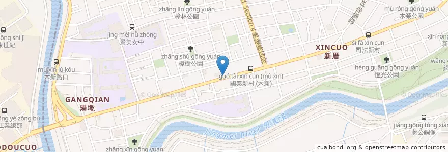 Mapa de ubicacion de 摩斯漢堡 en تايوان, تايبيه الجديدة, تايبيه, 文山區.