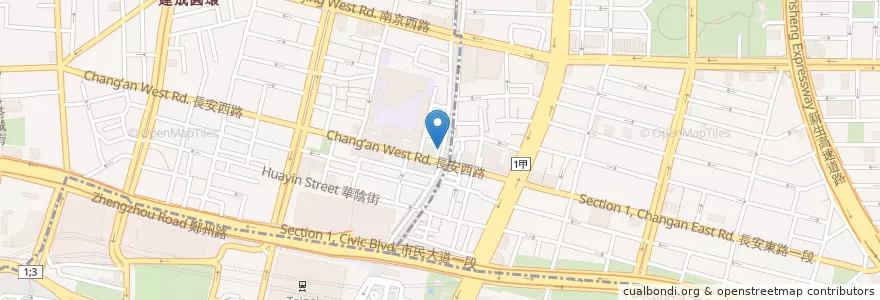 Mapa de ubicacion de 葛蕾絲咖啡館 en 臺灣, 新北市, 臺北市, 中山區.