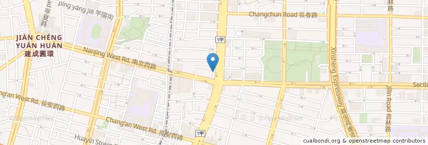 Mapa de ubicacion de 醬太郎火鍋 en Taiwan, Nuova Taipei, Taipei, Distretto Di Zhongshan.