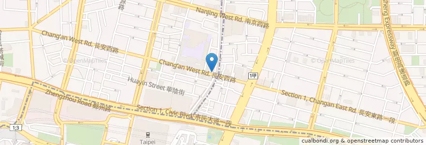 Mapa de ubicacion de 85度C en تایوان, 新北市, تایپه, 中山區.