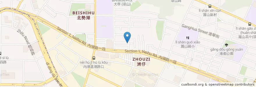 Mapa de ubicacion de 炭為觀止 en Taiwan, 新北市, Taipé, 內湖區.
