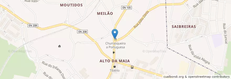 Mapa de ubicacion de O Mundo na Brasa II en ポルトガル, ノルテ, Área Metropolitana Do Porto, Porto, Maia, Águas Santas.