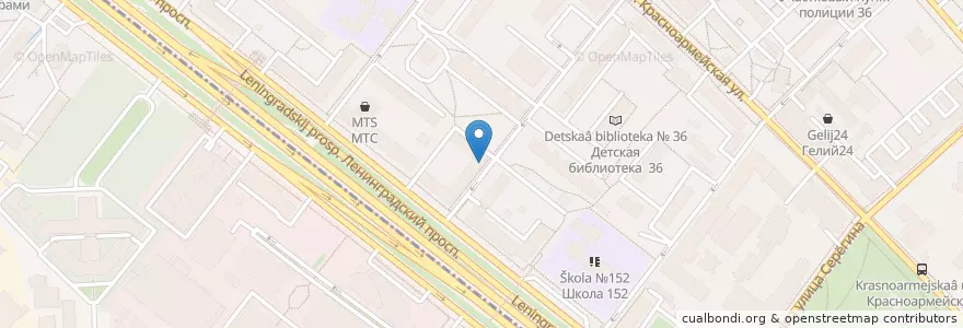 Mapa de ubicacion de Горздрав en Russia, Distretto Federale Centrale, Москва, Северный Административный Округ, Район Аэропорт.