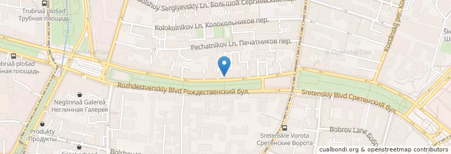 Mapa de ubicacion de Лик en Rusland, Centraal Federaal District, Moskou, Центральный Административный Округ, Мещанский Район.