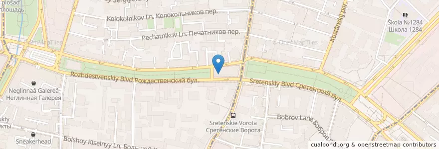 Mapa de ubicacion de Рок'н'ролл en Rusland, Centraal Federaal District, Moskou, Центральный Административный Округ, Мещанский Район.