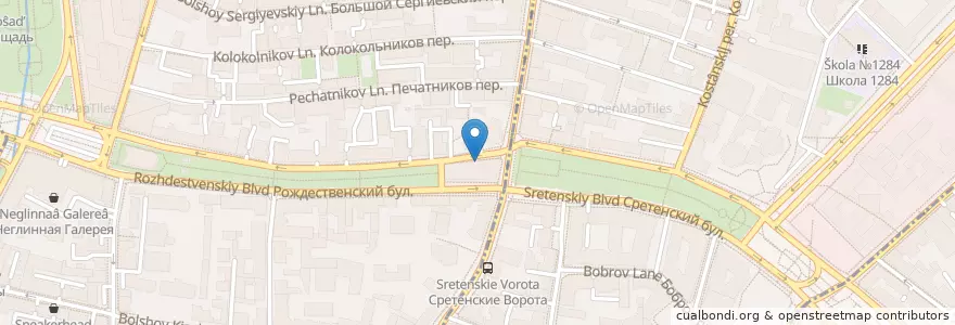 Mapa de ubicacion de Martinez en Rusland, Centraal Federaal District, Moskou, Центральный Административный Округ, Мещанский Район.