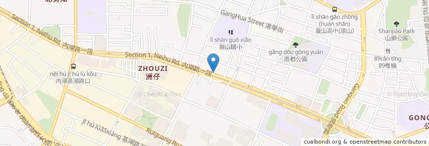 Mapa de ubicacion de 周胖子水餃 en Tayvan, 新北市, Taipei, 內湖區.