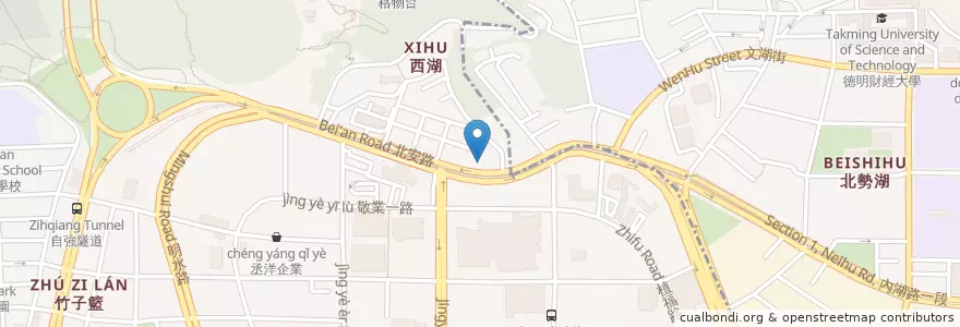 Mapa de ubicacion de 金春發牛肉麵 en 台湾, 新北市, 台北市, 内湖区.