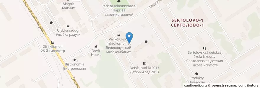 Mapa de ubicacion de Sierattala auto en Rusland, Северо-Западный Федеральный Округ, Oblast Leningrad, Всеволожский Район, Сертоловское Городское Поселение.