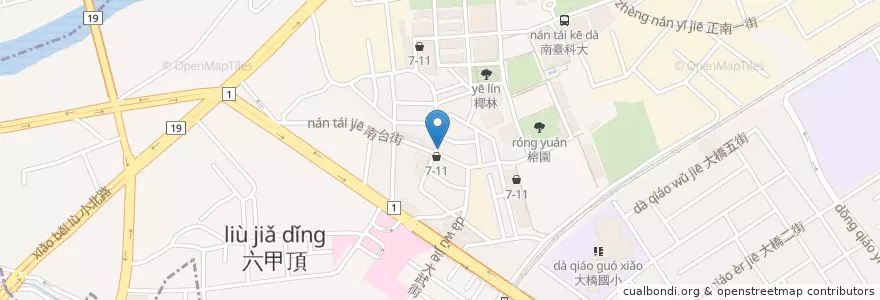 Mapa de ubicacion de 阿甘淳牛肉麵 en Taiwan, 臺南市, 永康區.