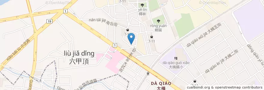 Mapa de ubicacion de 八方雲集水餃鍋貼 en 臺灣, 臺南市, 永康區.