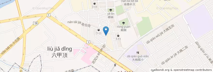 Mapa de ubicacion de 吉紅鮮餐飲屋 en 臺灣, 臺南市, 永康區.