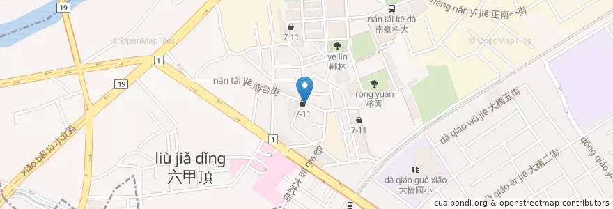 Mapa de ubicacion de 美極客 en 台湾, 台南市, 永康区.