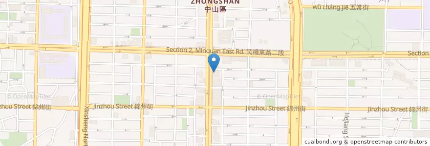 Mapa de ubicacion de 第一商業銀行 en Taiwan, 新北市, Taipei, 中山區.