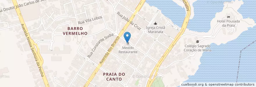 Mapa de ubicacion de Mexido Restaurante en Brasile, Regione Sudest, Espírito Santo, Região Geográfica Intermediária De Vitória, Vitória, Região Metropolitana Da Grande Vitória, Microrregião Vitória.